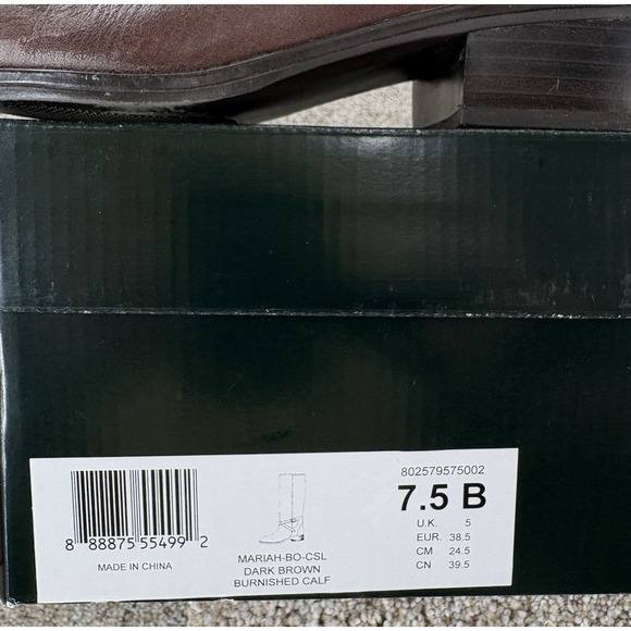 Lauren Ralph Lauren Mariah Dark Brown Leather Riding Boots 7.5B Preppy Old Money - Picture 4 of 16